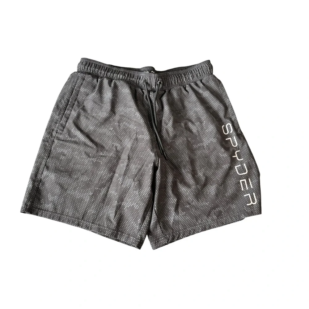 Spyder Swim‎ Mens Gray Dot Camo Board Shorts UV Protection Size Large